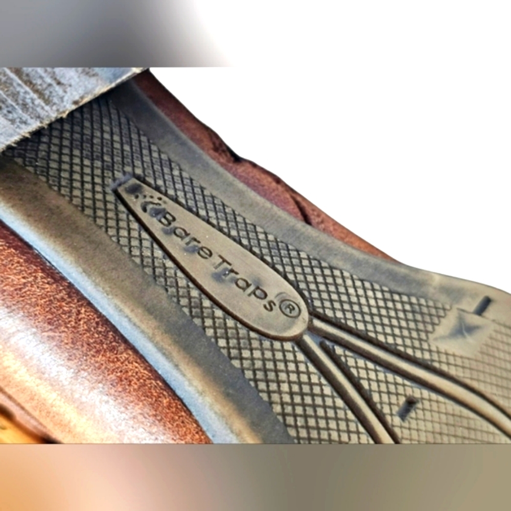 BareTraps Auburn Faux Leather Crinkle Rocky Knee High Fall Western Heel Boots - Picture 9 of 13